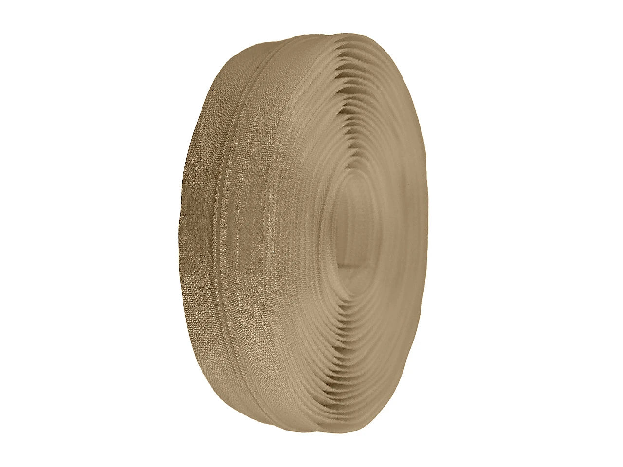 Fermeture au mètre 3 mm spirale beige naturel
