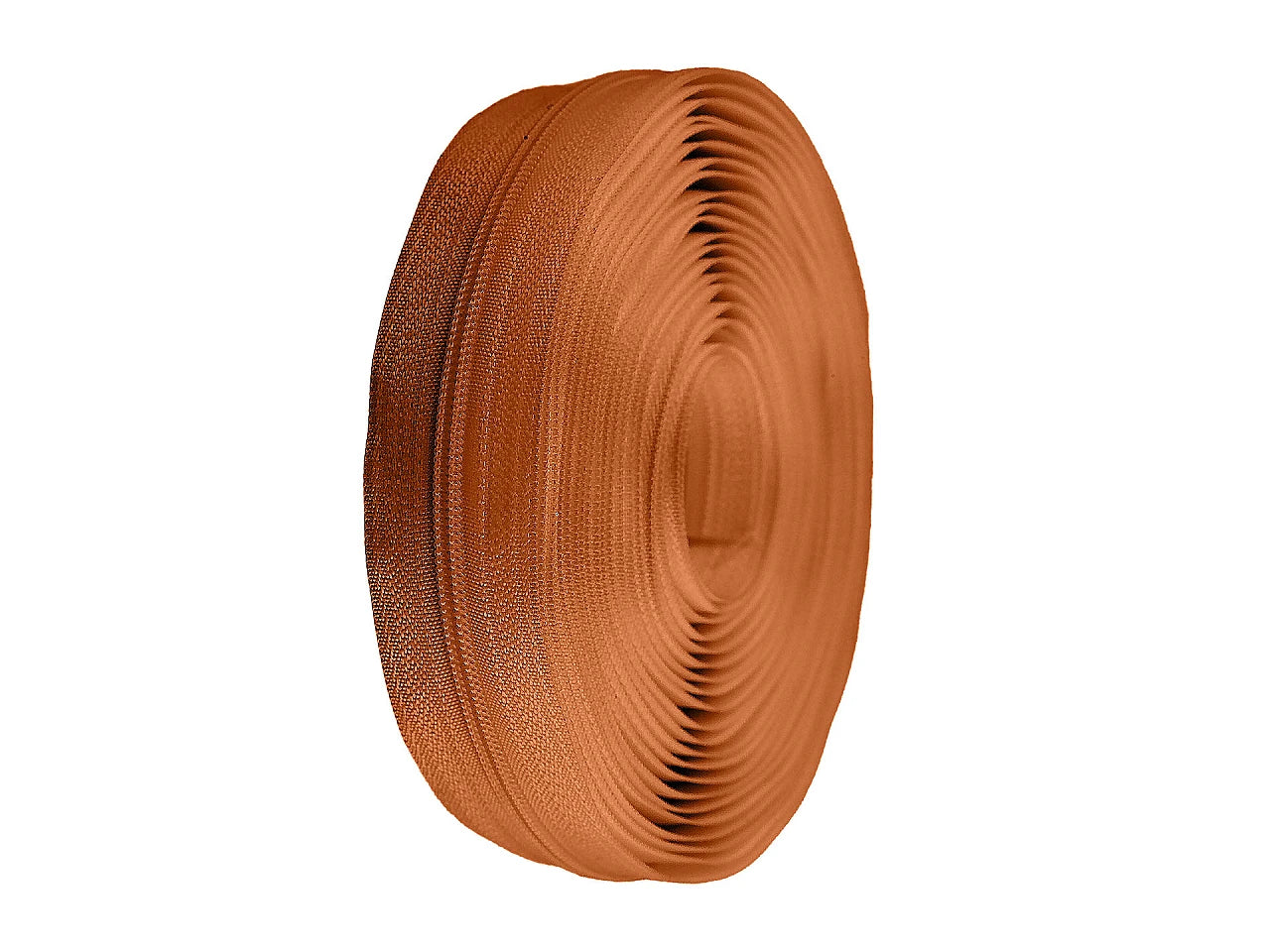 Fermeture au mètre 3 mm spirale caramel