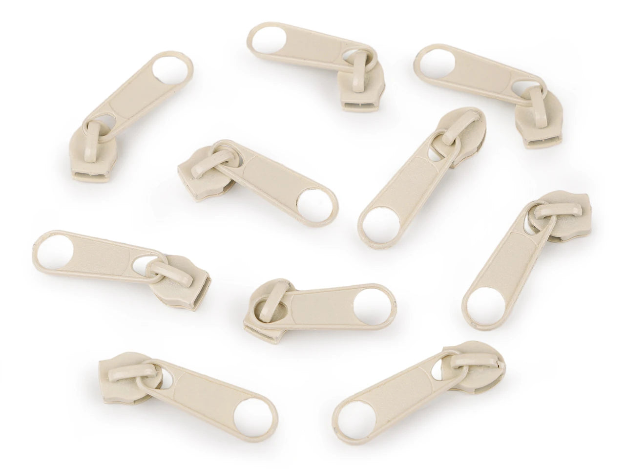 Curseur 5 MM spirale couleur écru