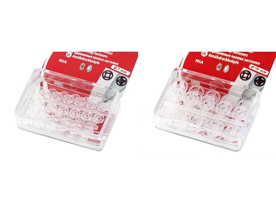 Pressions plastique transparent