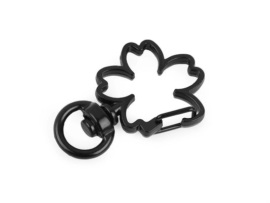 Mousqueton fantaisie forme trèfle