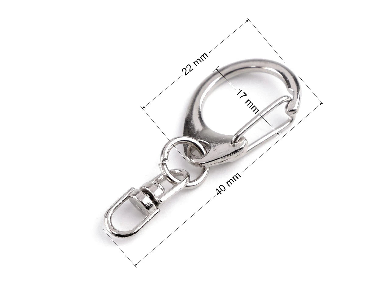 Petit mousqueton 17x40 mm
