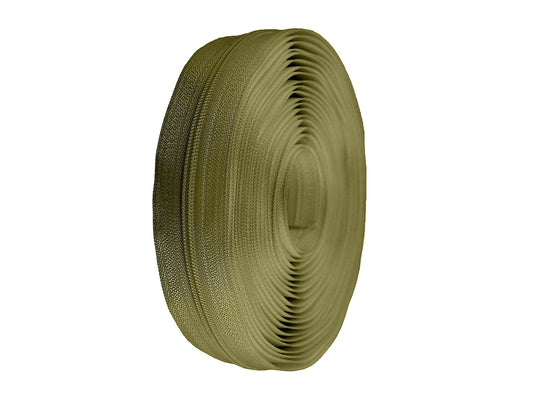 Fermeture au mètre 3 mm spirale vert kaki