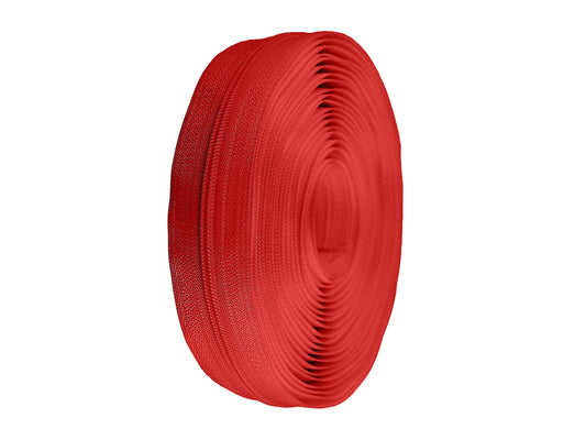 Fermeture au mètre 3 mm spirale rouge