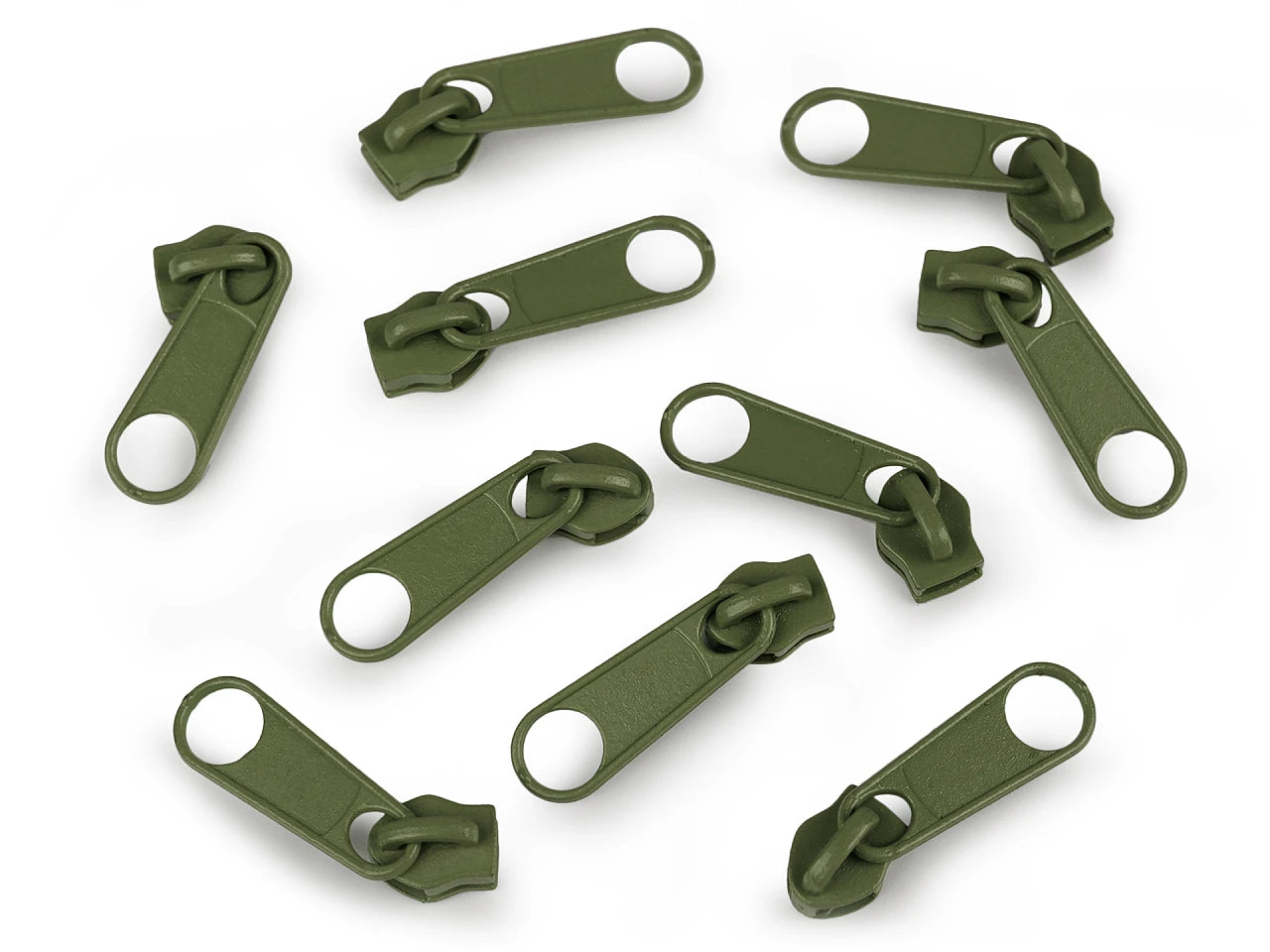 Curseur 5 MM spirale couleur vert kaki