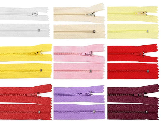 Fermeture à glissière nylon de 25 cm à 50 cm