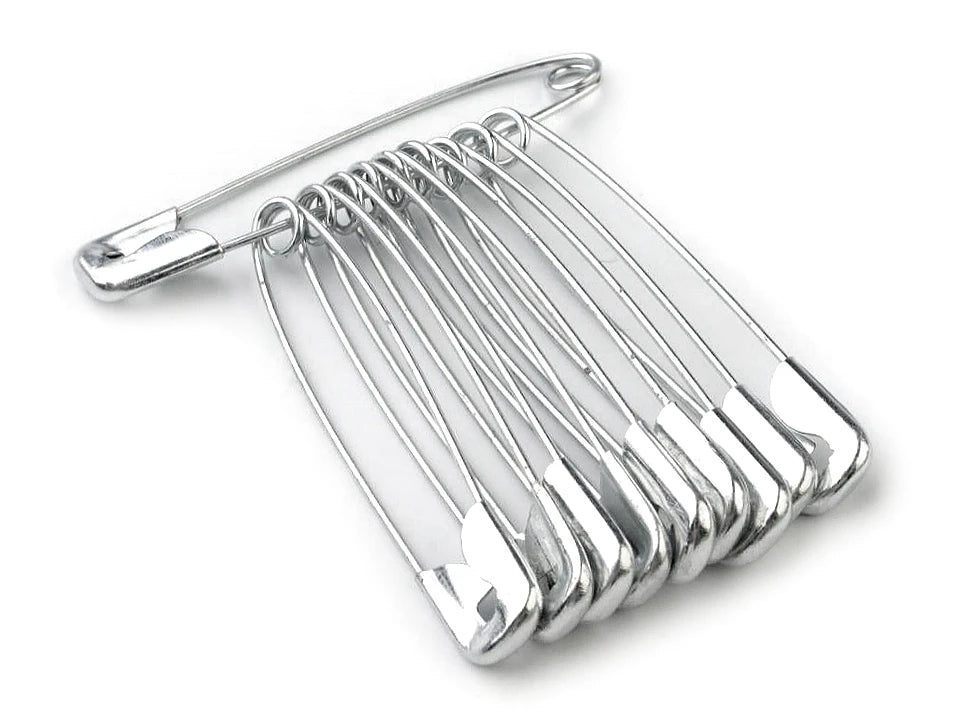 Epingles à nourrice couleur argent 20mm Epingles à nourrice couleur argent 20mm