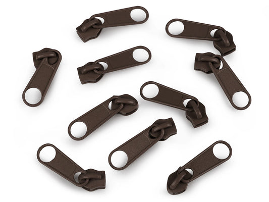 Curseur 5 MM spirale couleur marron foncé